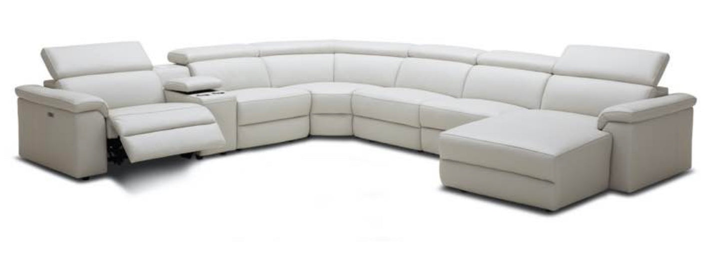 Alva - Corner Sofa Full Leather with Electric Recliners